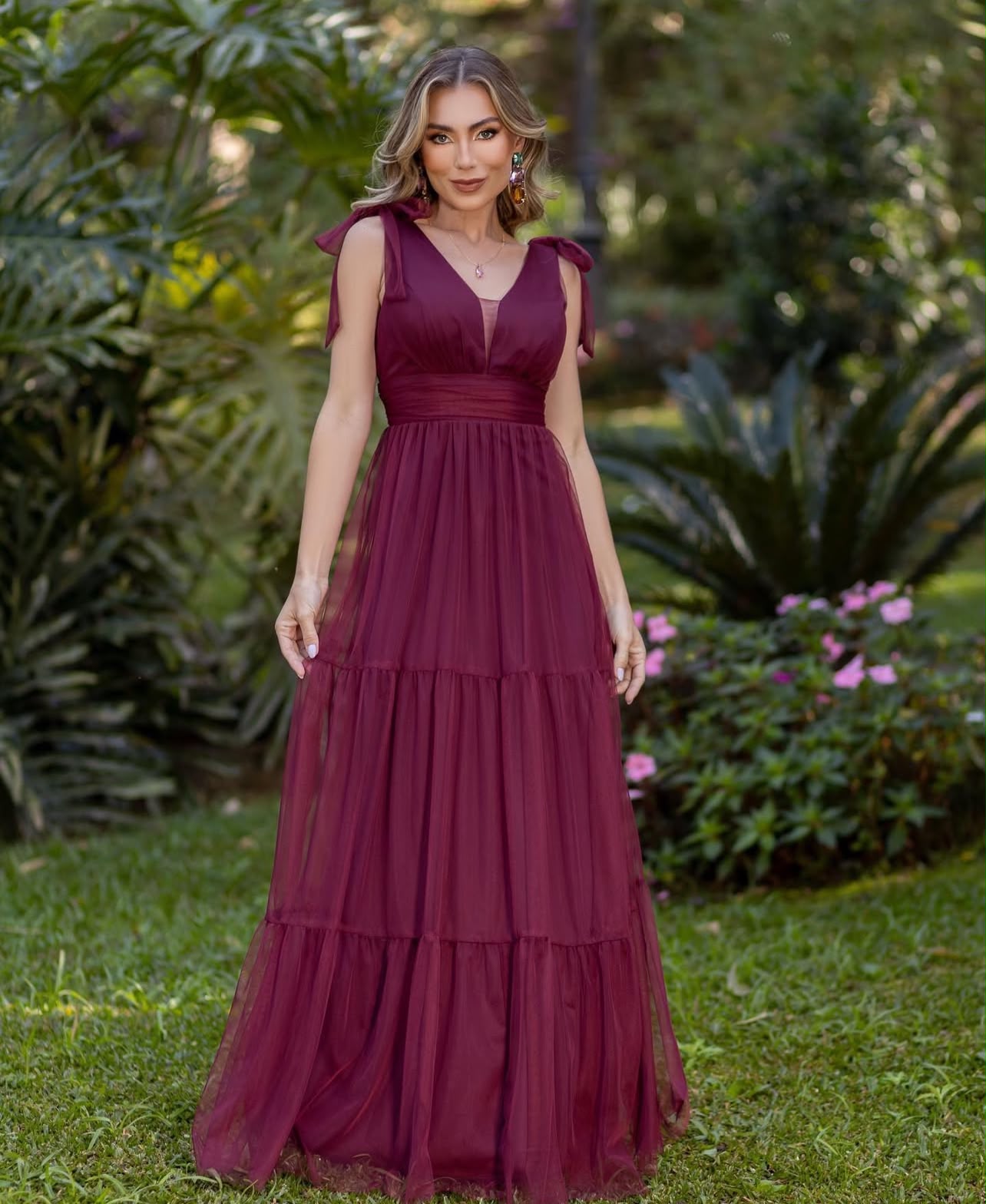 Vestido Marsala Tamanho M  