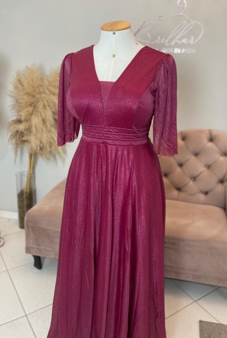 Vestido Rosa Fúcsia Tamanho  50