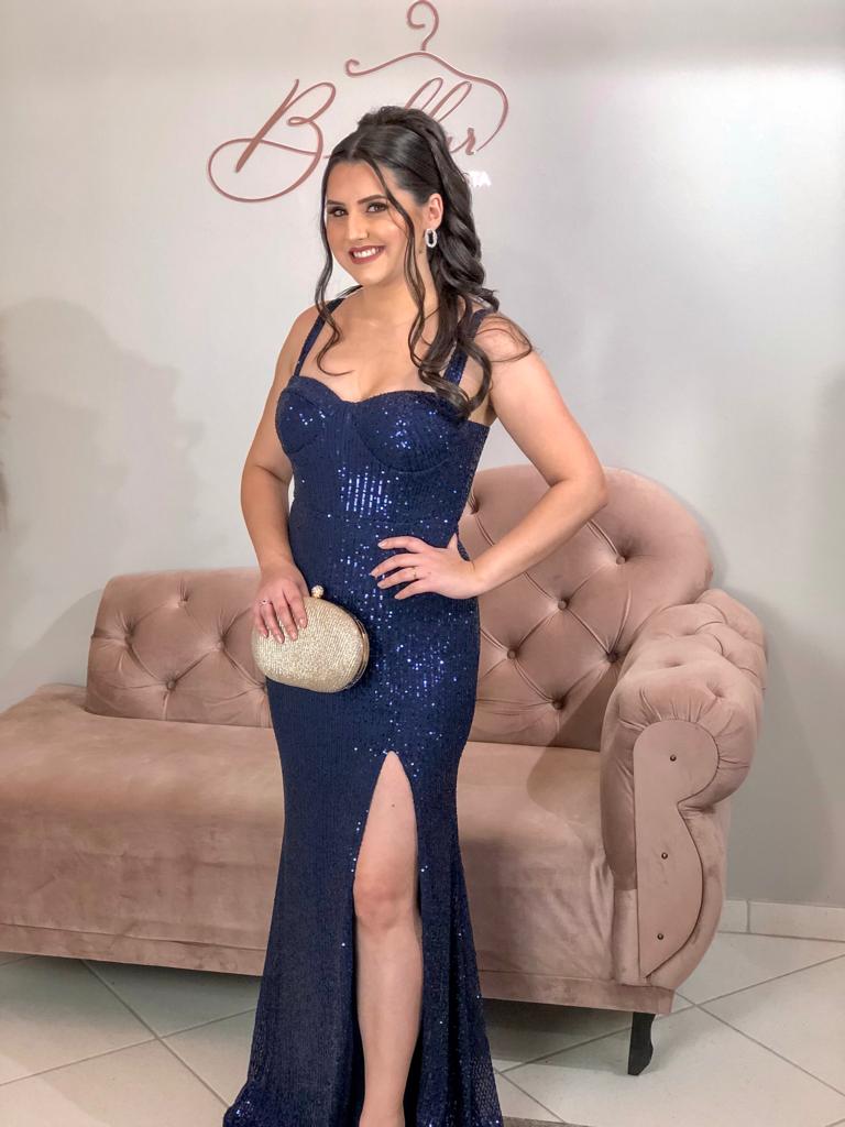 Vestido Azul Marinho tamanho M
