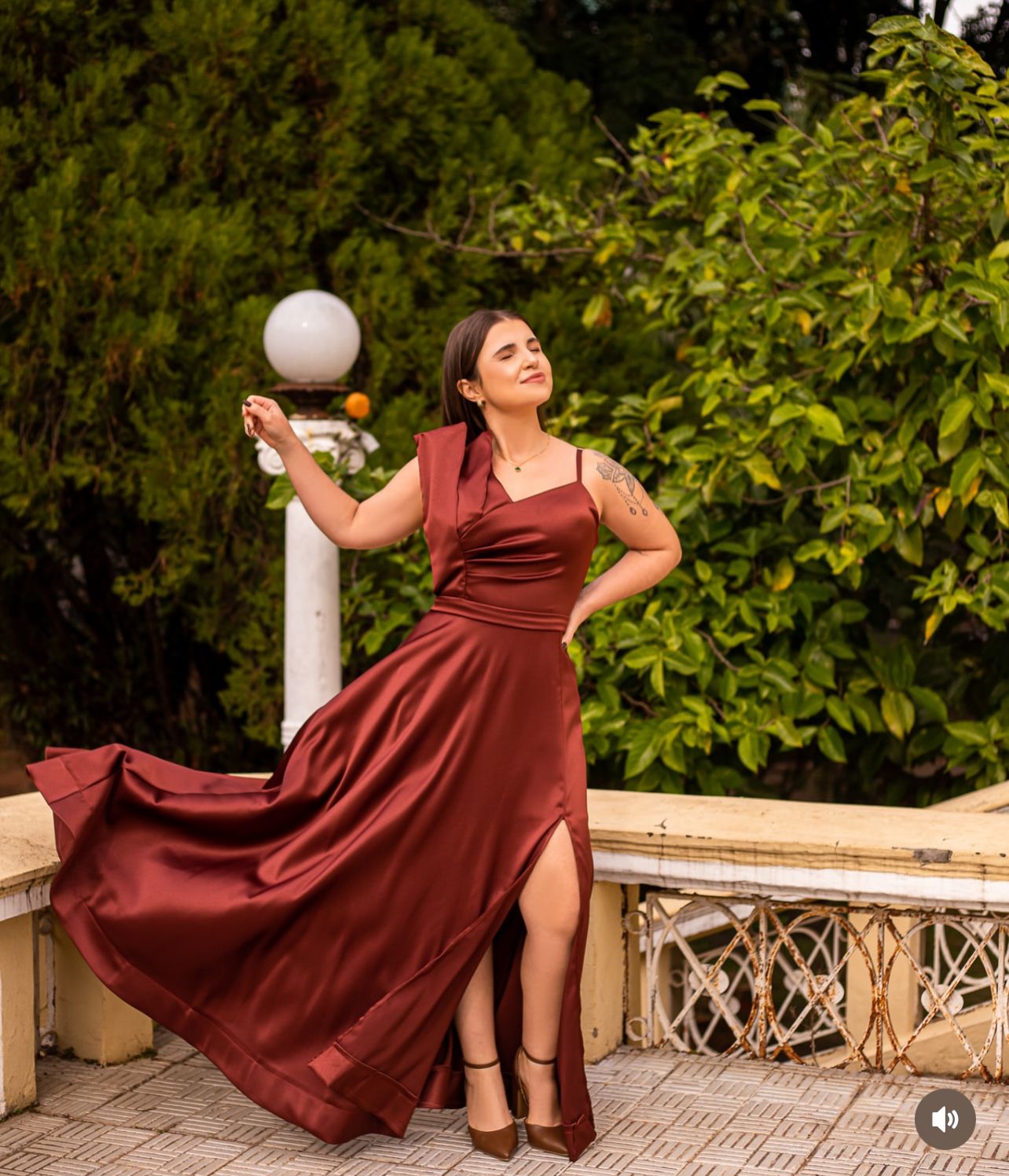 Vestido Marrom Tamanho G