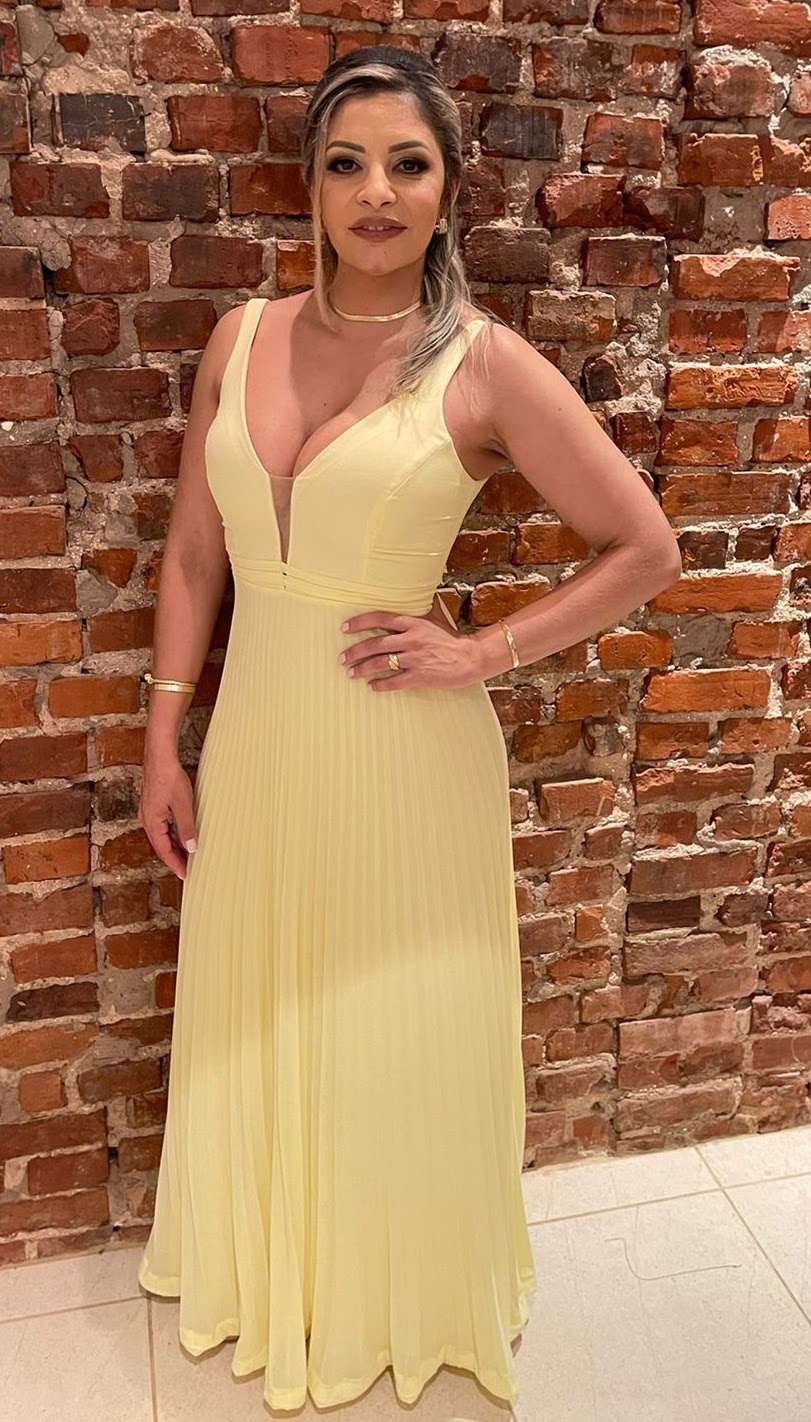Vestido Amarelo Tamanho P