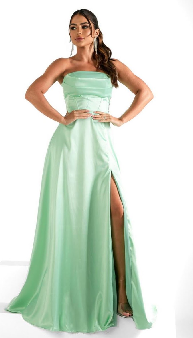 Vestido Verde Menta Tamanho M 