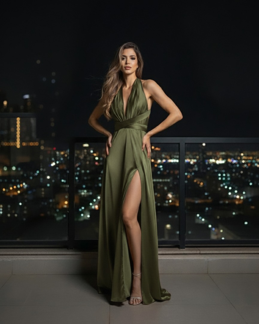 Vestido Verde oliva tamanho M