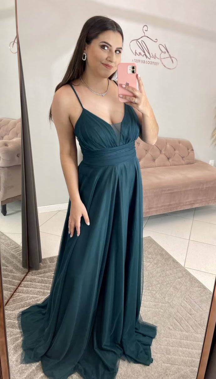Vestido Verde Esmeralda Tamanho M