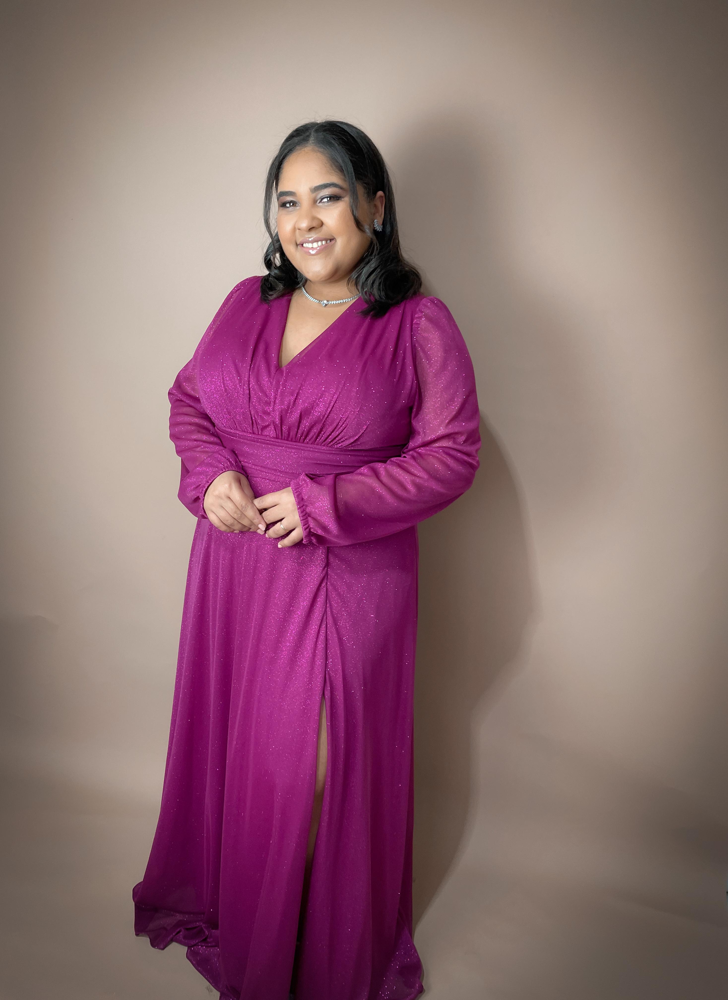 Vestido Rosa Fúcsia Tamanho 50 