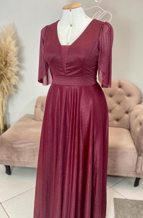 Vestido Marsala Tamanho 48