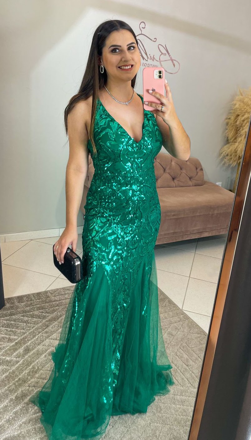 Vestido Verde Bandeira Tamanho M