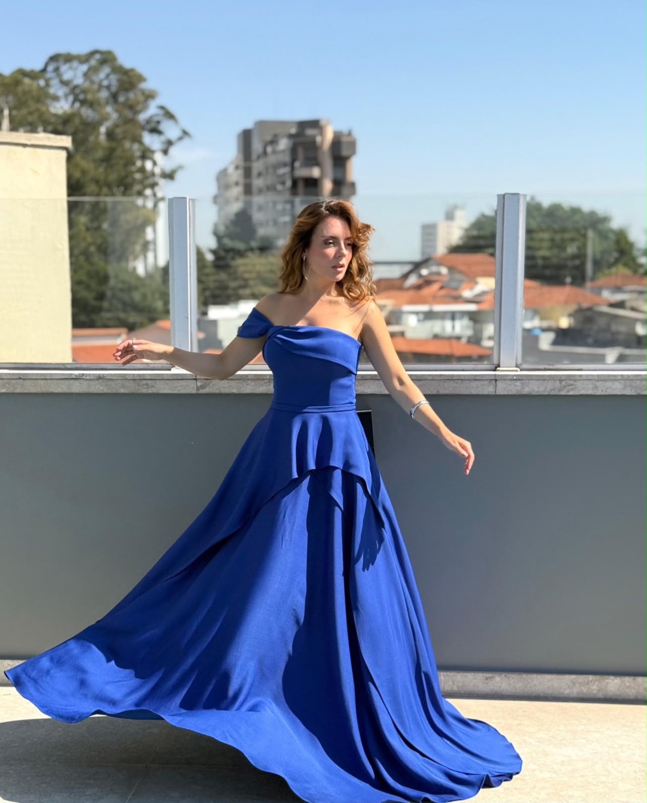 Vestido Azul royal tamanho GG