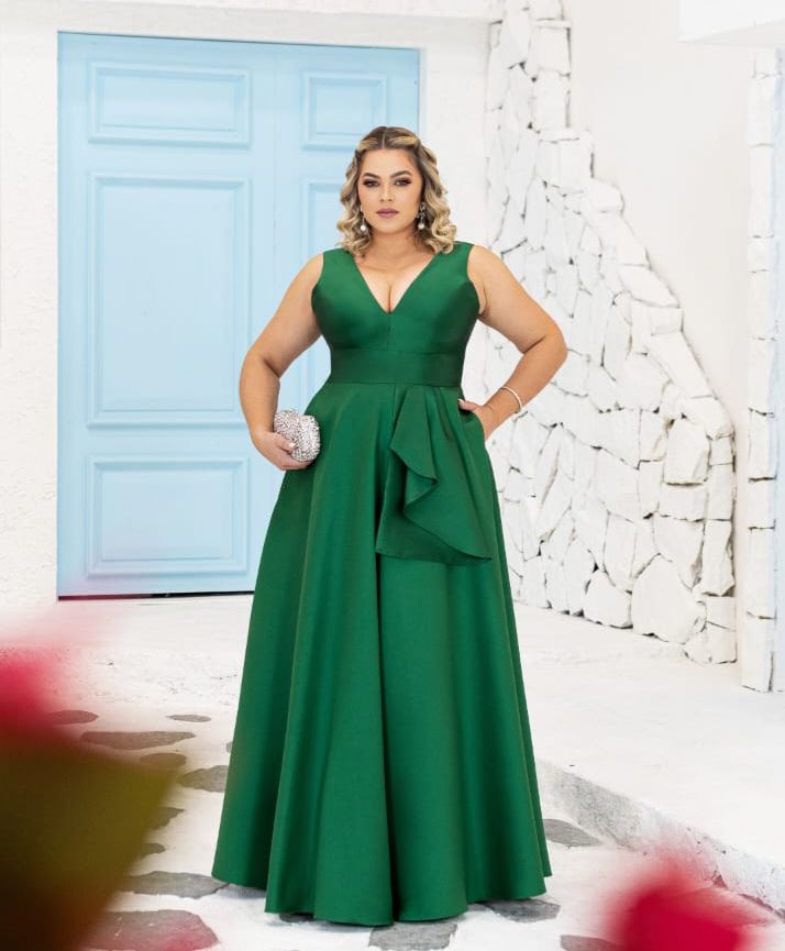 Vestido Verde Bandeira tamanho 50