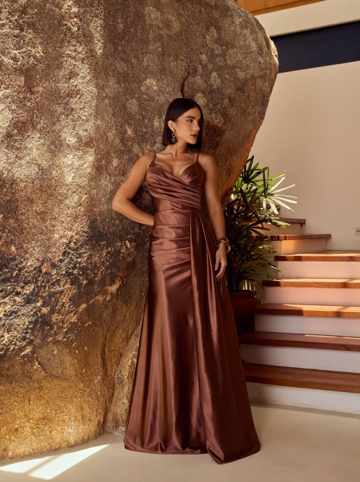 Vestido Marrom tamanho P