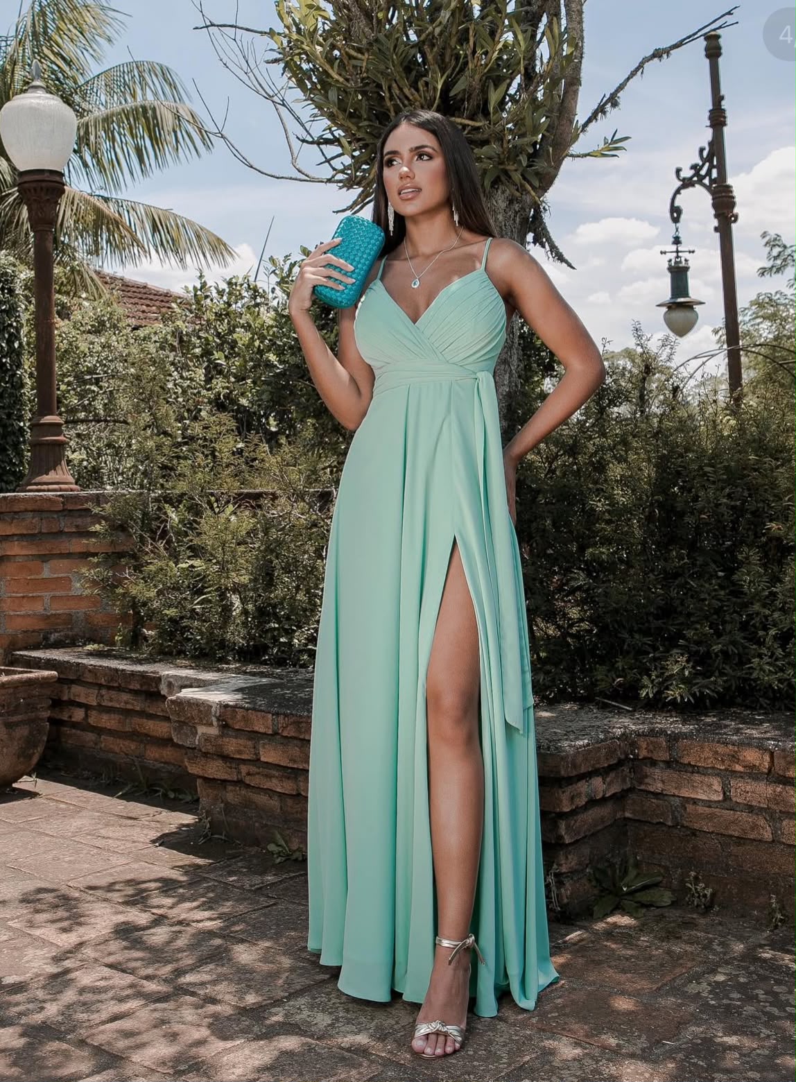 Vestido Verde Menta Tamanho M