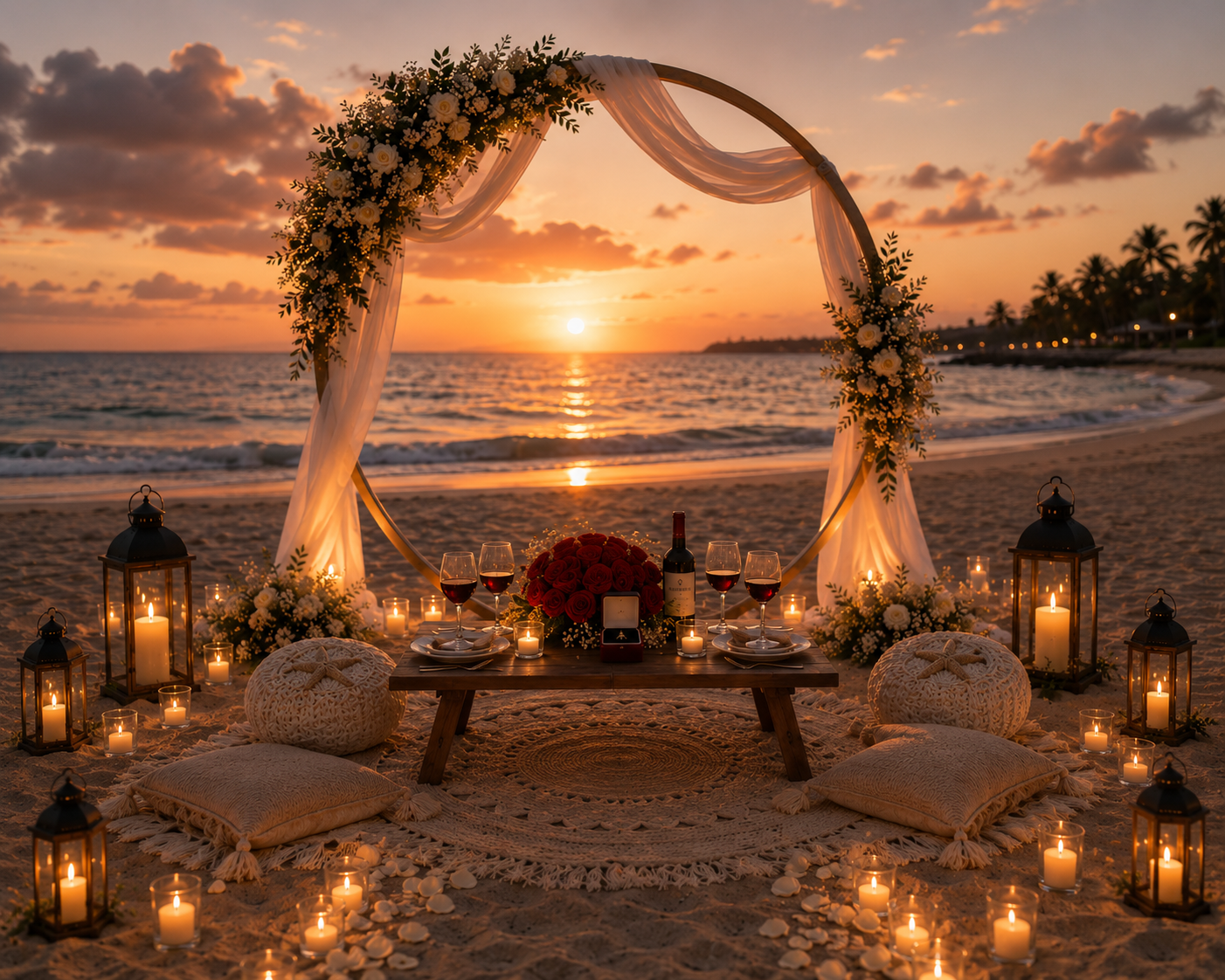 Sunset Vow Renewal Ceremony