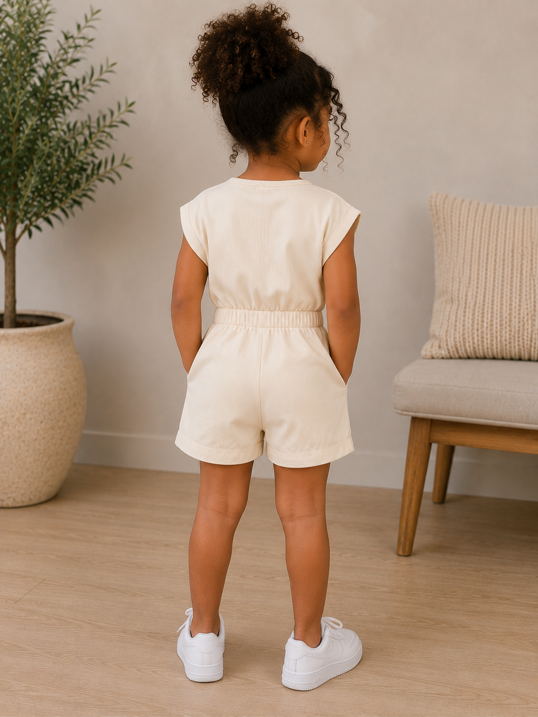 Combishort fille zippée – Collection Été