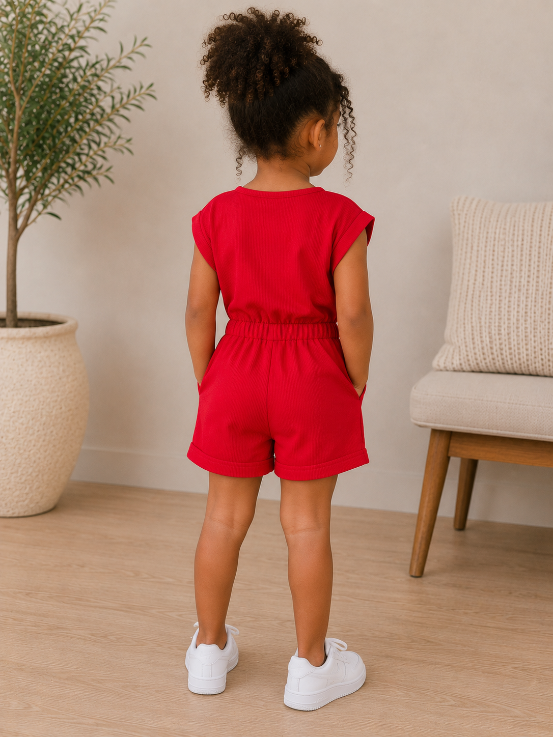Combishort fille zippée – Collection Été