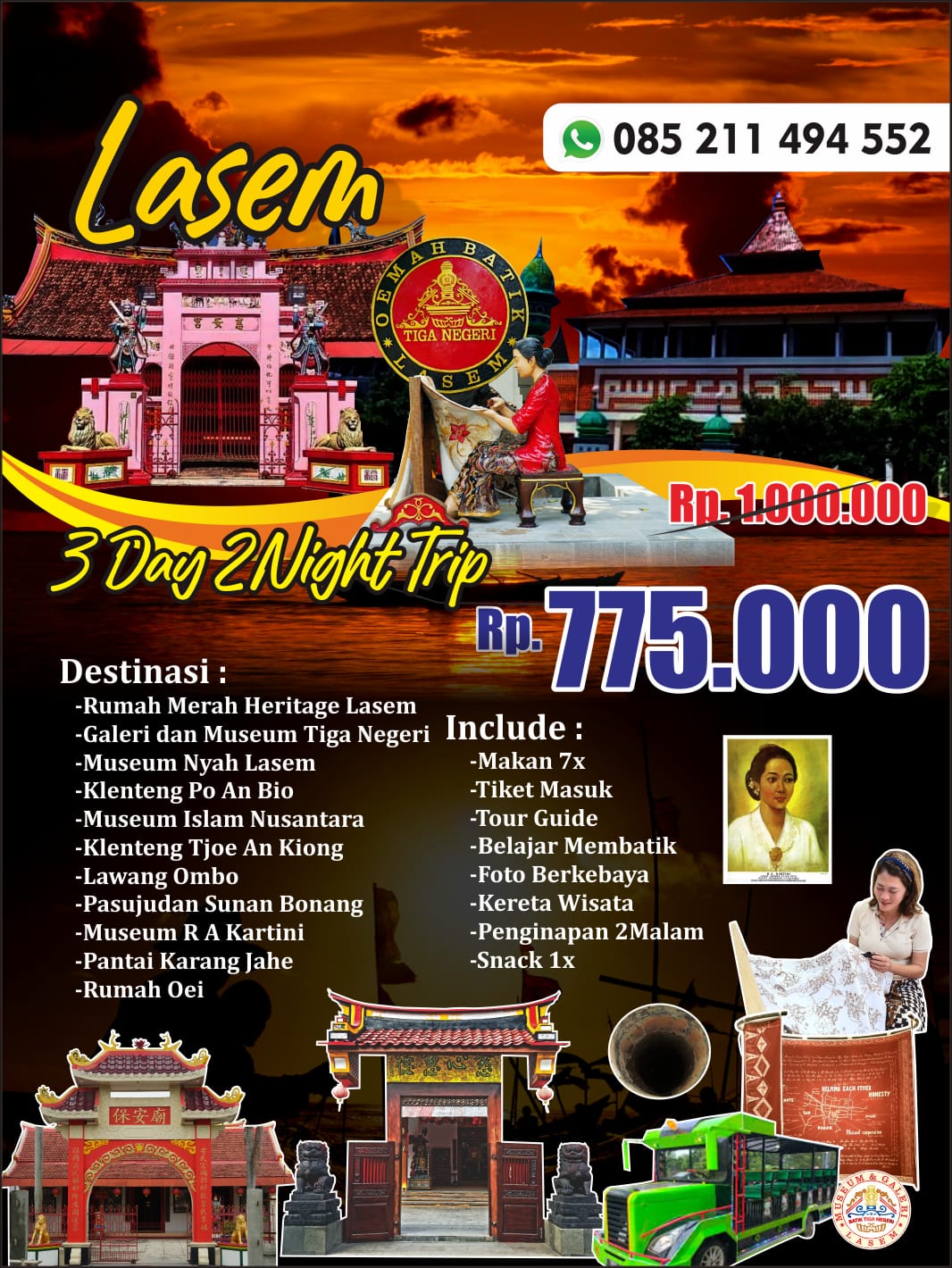 Paket Wisata Lasem 3 Hari 2 Malam