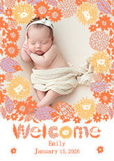 Personalized Baby Birth Announcement Card