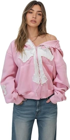 VCM Zip Up Hoodie Women Y2K Patchwork Grunge Cross Graphic Oversized Sweatshirts Aesthetic Goth Unisex Hoodies 