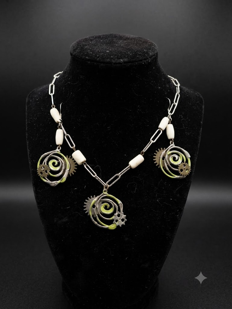 Timey-Wimey" Steampunk Jewelry Set