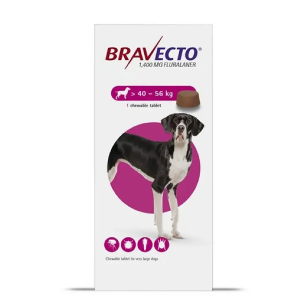 Bravecto Very Large Dog 1400mg Pink 40 - 56kg