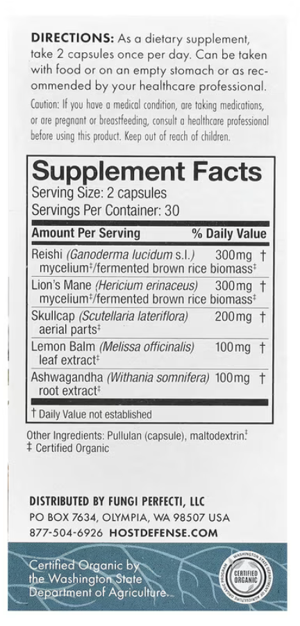 MycoBotanicals Stress Decompress Capsules