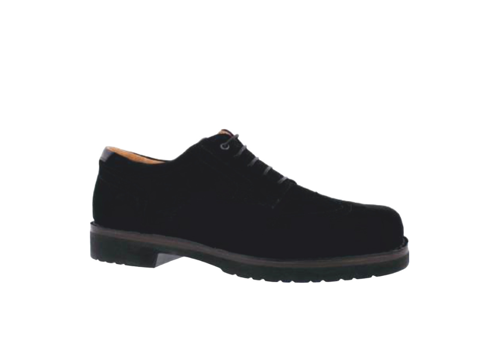 Classic Black Suede Oxford Shoes