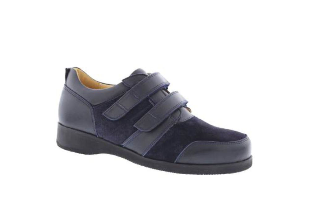 Men's Navy Velcro Comfort Shoe | VEW.C.5636