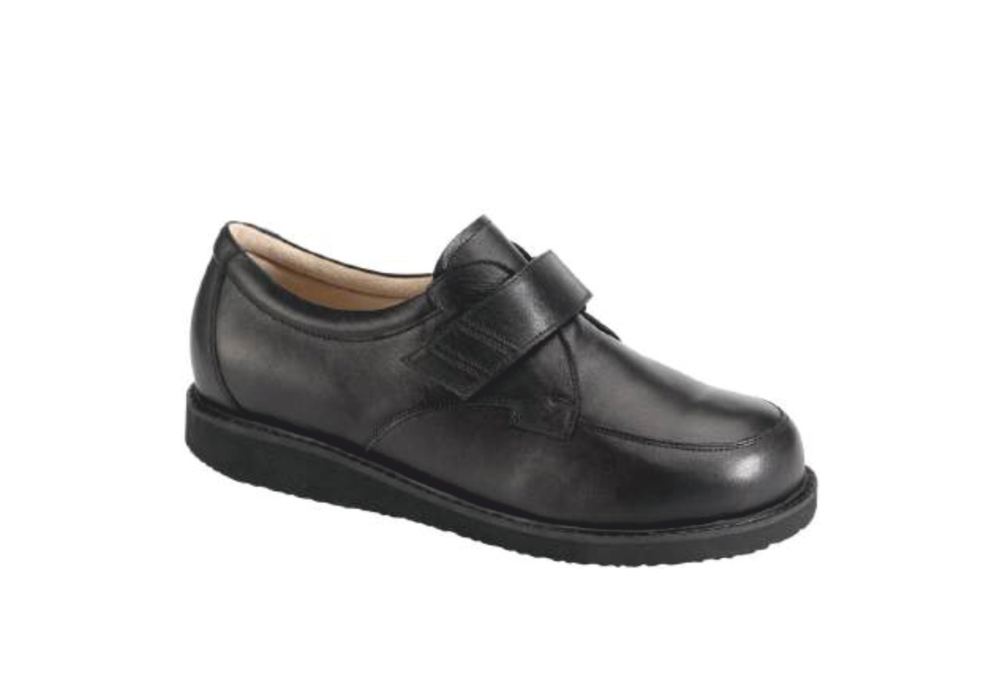 Men's Black Leather Velcro Shoes