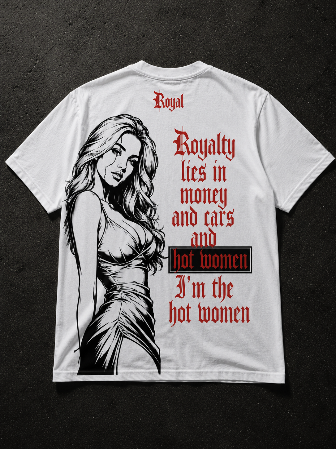 ROYAL DROP 01 WOMENS OVERSIZED T SHIRT 