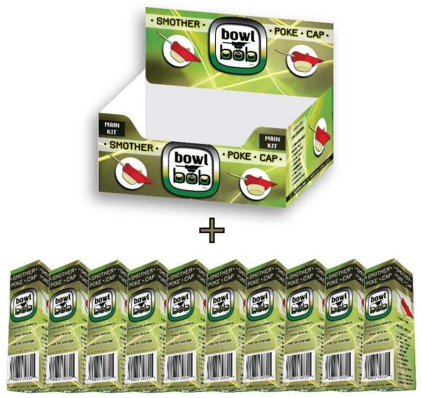RETAIL 10-pack with display box and UPC packaging - BowlBob main kit