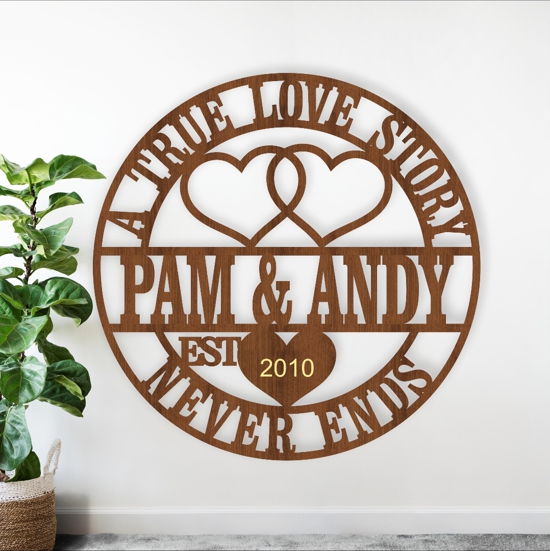 Personalized Wooden Love Story Sign