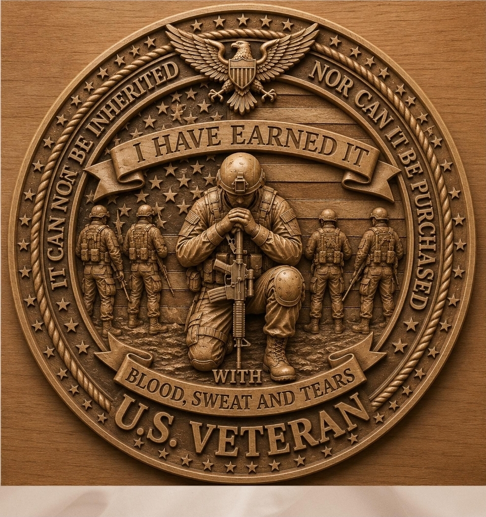 U.S. Veteran Wooden Wall Plaque