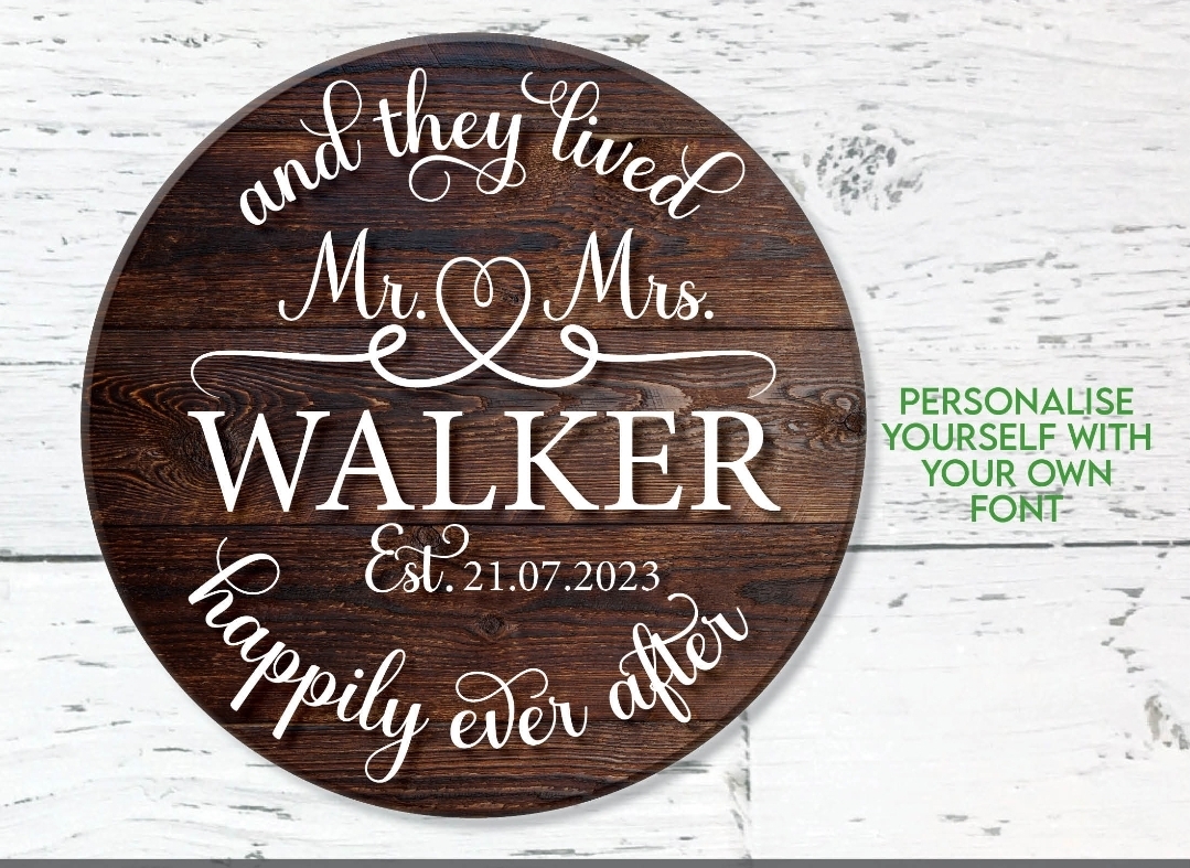 Personalized Wedding Wooden Sign