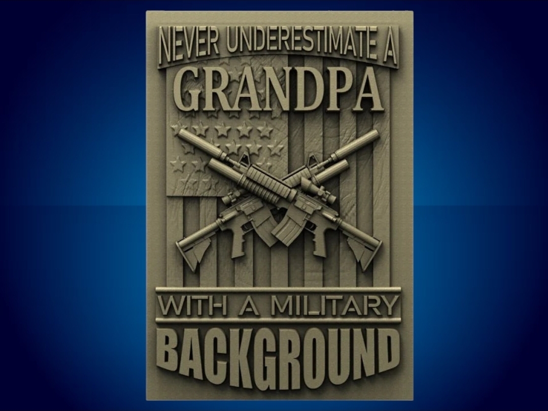 Military Grandpa Plaque