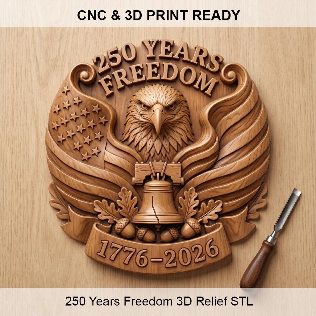 250 Years Freedom 3D Relief Plaque