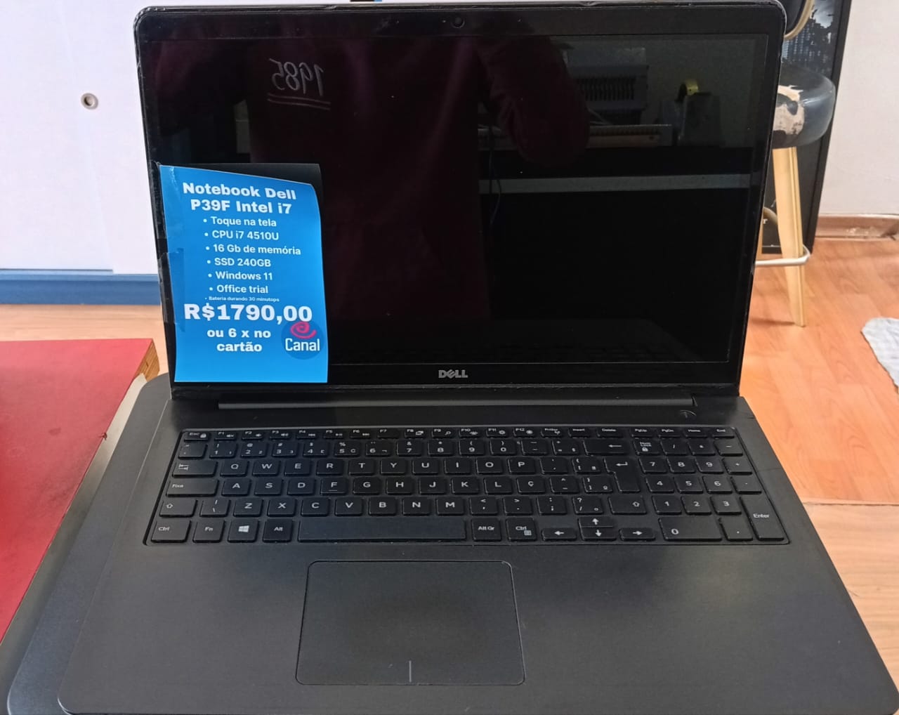 Notebook Dell P39F Intel i7
