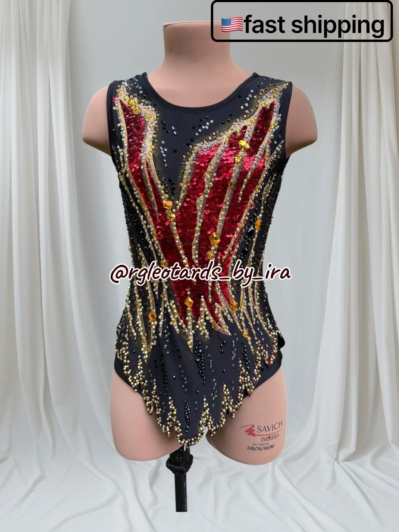 Custom Rhythmic Gymnastics Leotard torso 135-142cm | Made to Order Competition Leotard | RG Costume | Handmade in USA |
