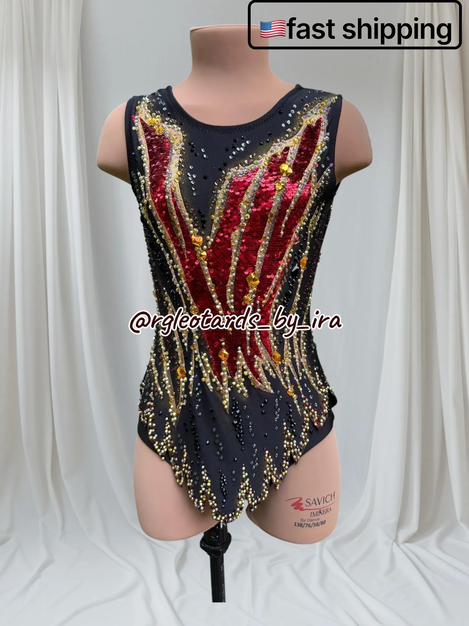 Custom Rhythmic Gymnastics Leotard torso 135-142cm | Made to Order Competition Leotard | RG Costume | Handmade in USA |