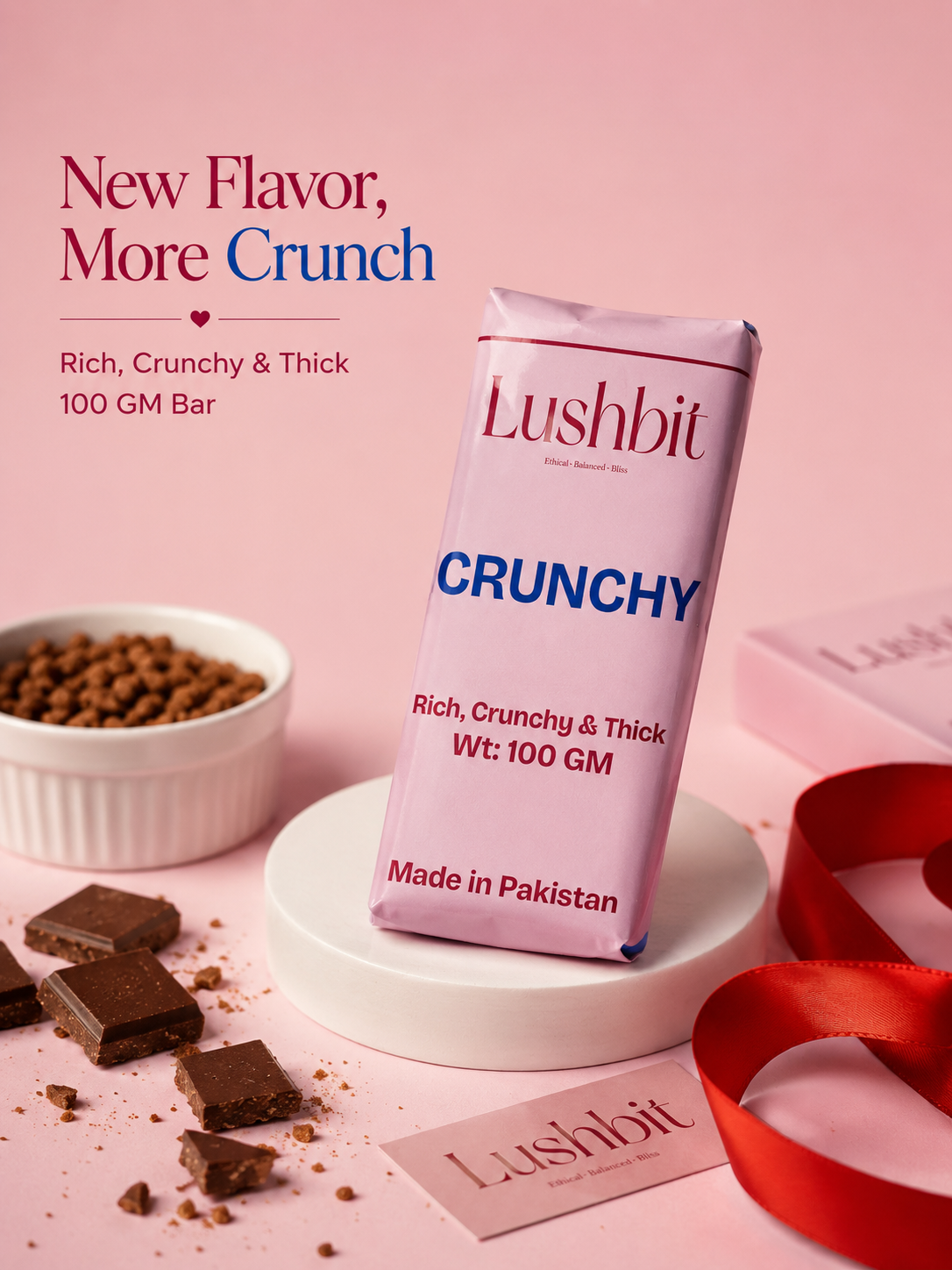Lushbit Crunchy Chocolate Bar
