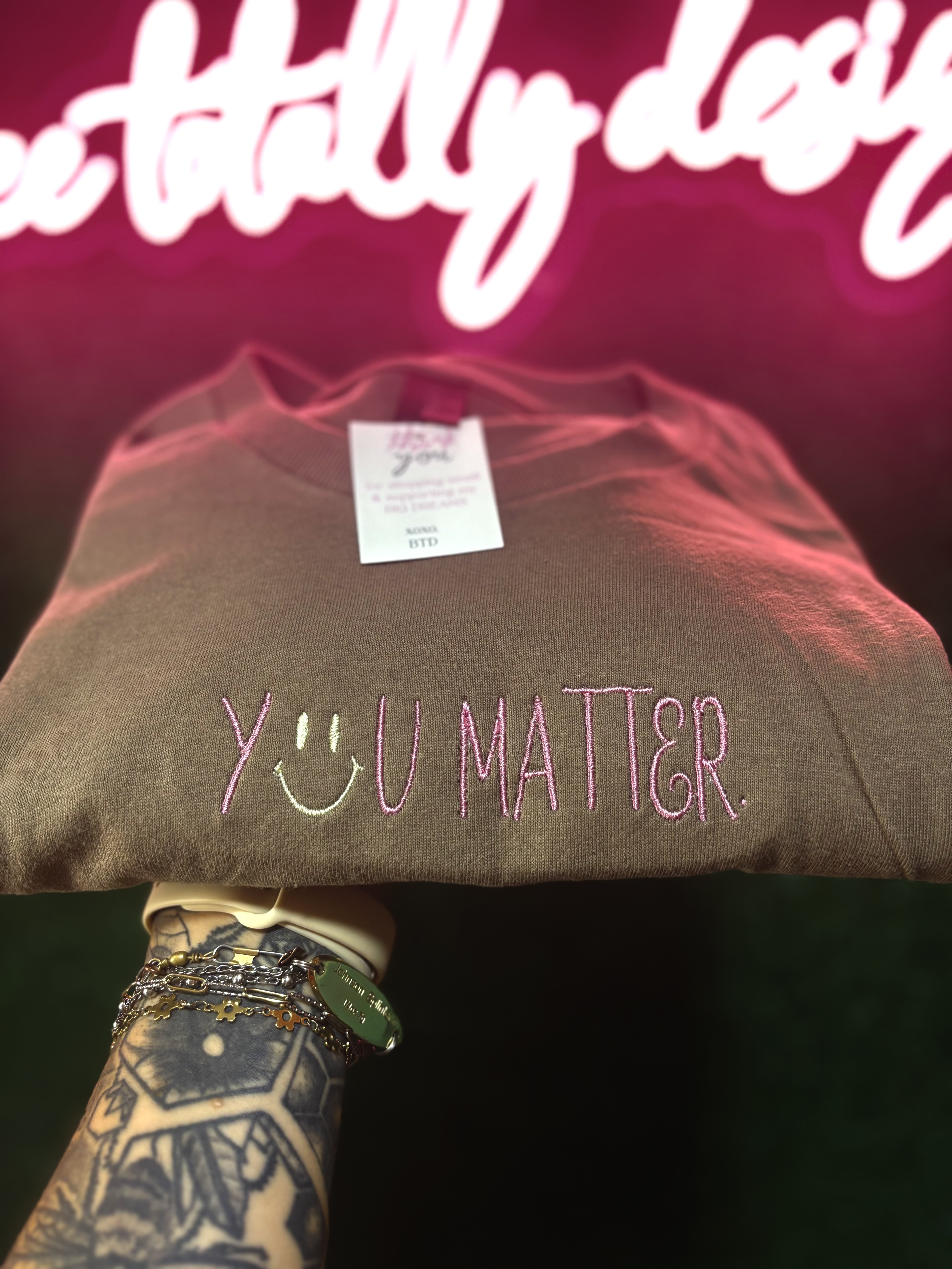 You Matter Embroidered Tee