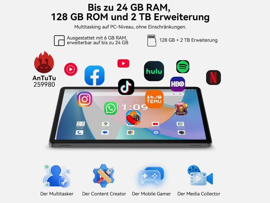 T50 Android 16 Tablet