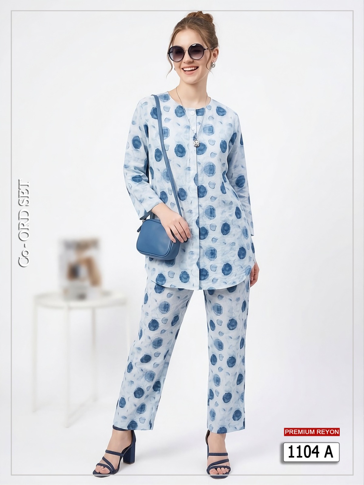 Blue Polka Dot Co-Ord Set