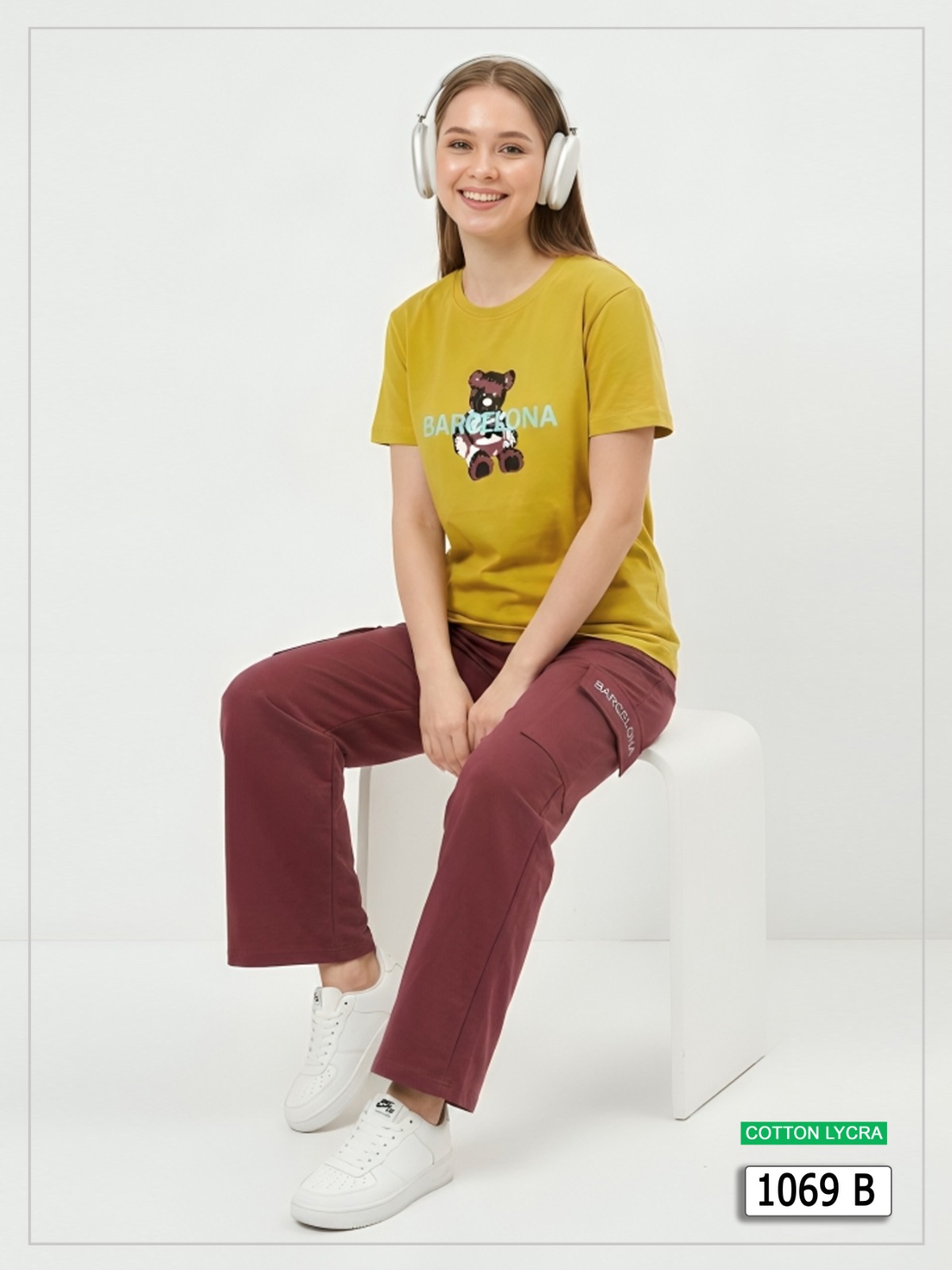 Barcelona Bear Printed T-Shirt