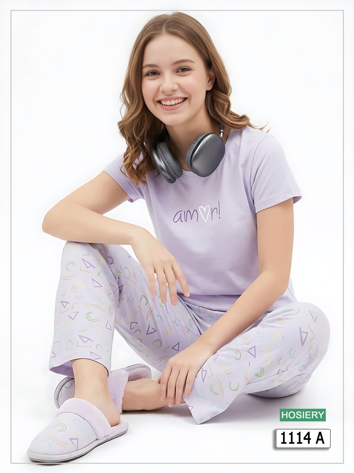 Pastel Printed Lounge Set