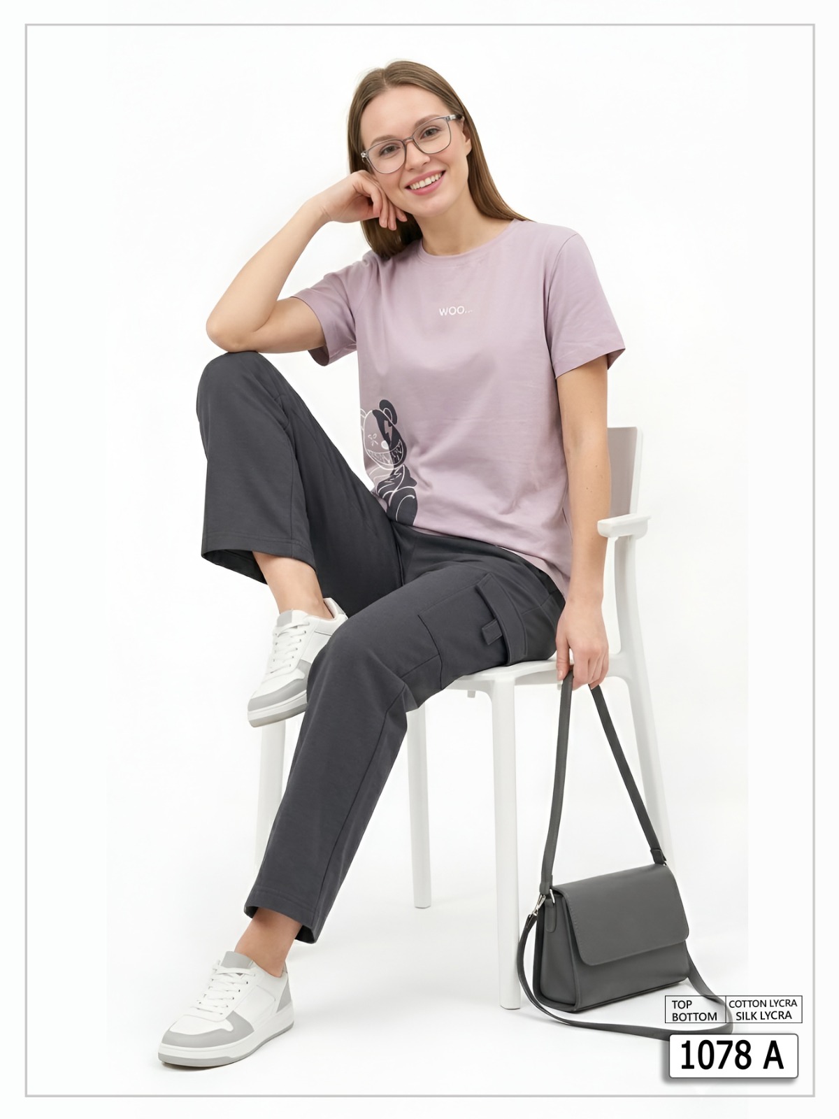 Casual Lilac Graphic Tee
