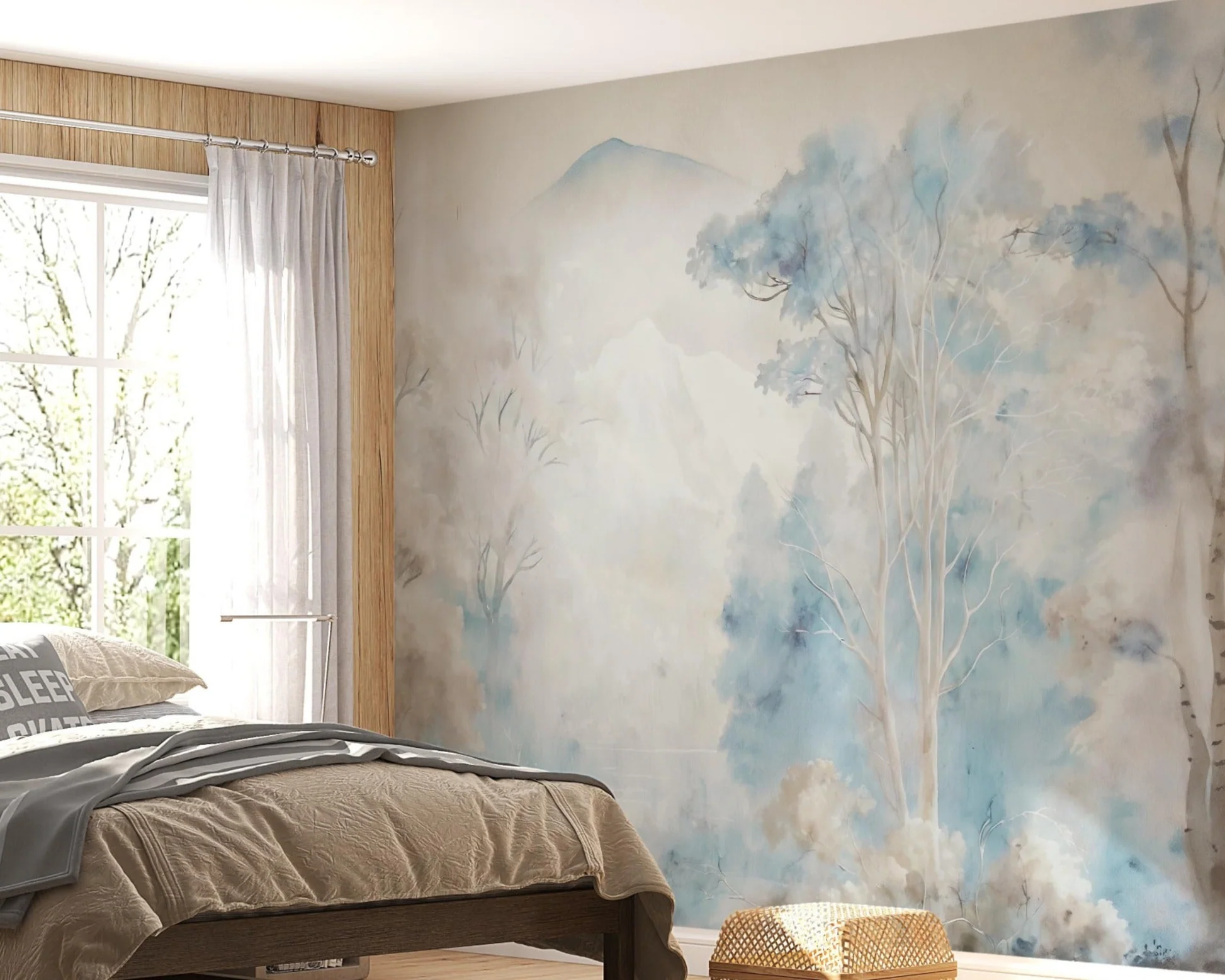 Watercolor Forest Wall Mural