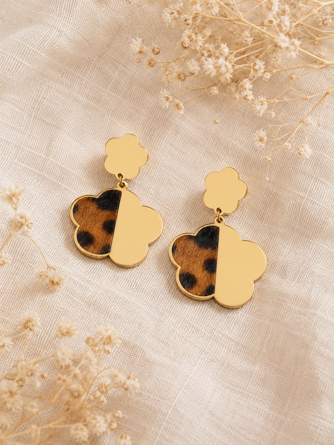 Boucles d'oreilles AVA léopard