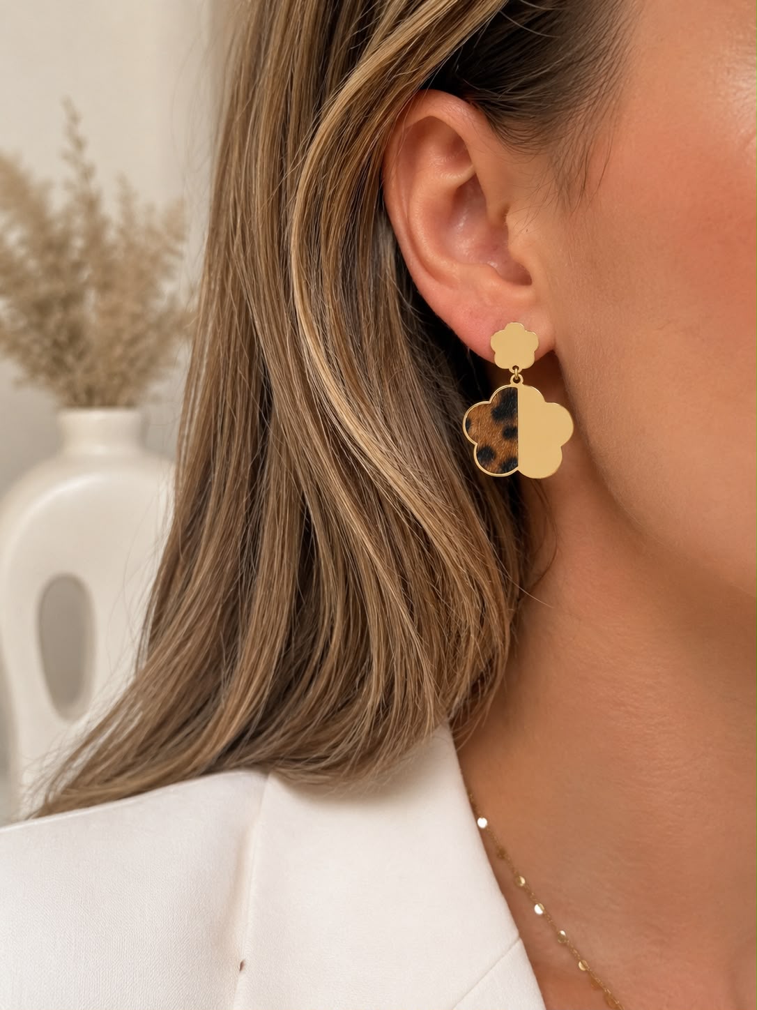 Boucles d'oreilles AVA léopard