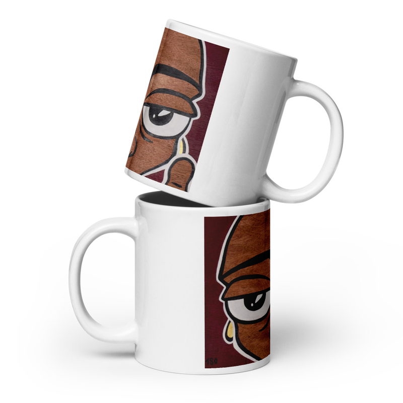 A QUESTION - White glossy mug