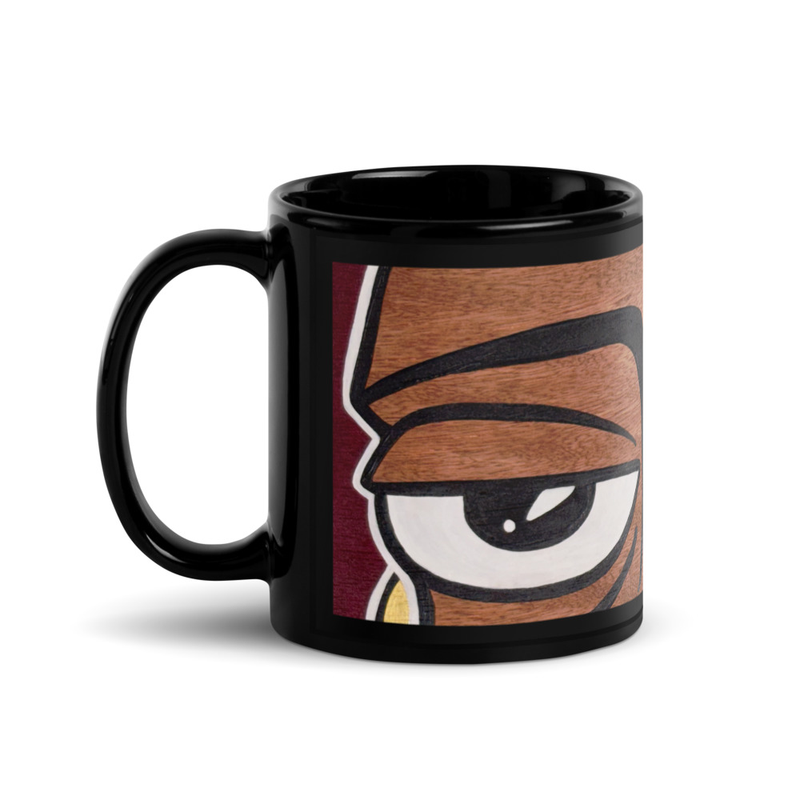 ONE QUESTION - Black Glossy Mug