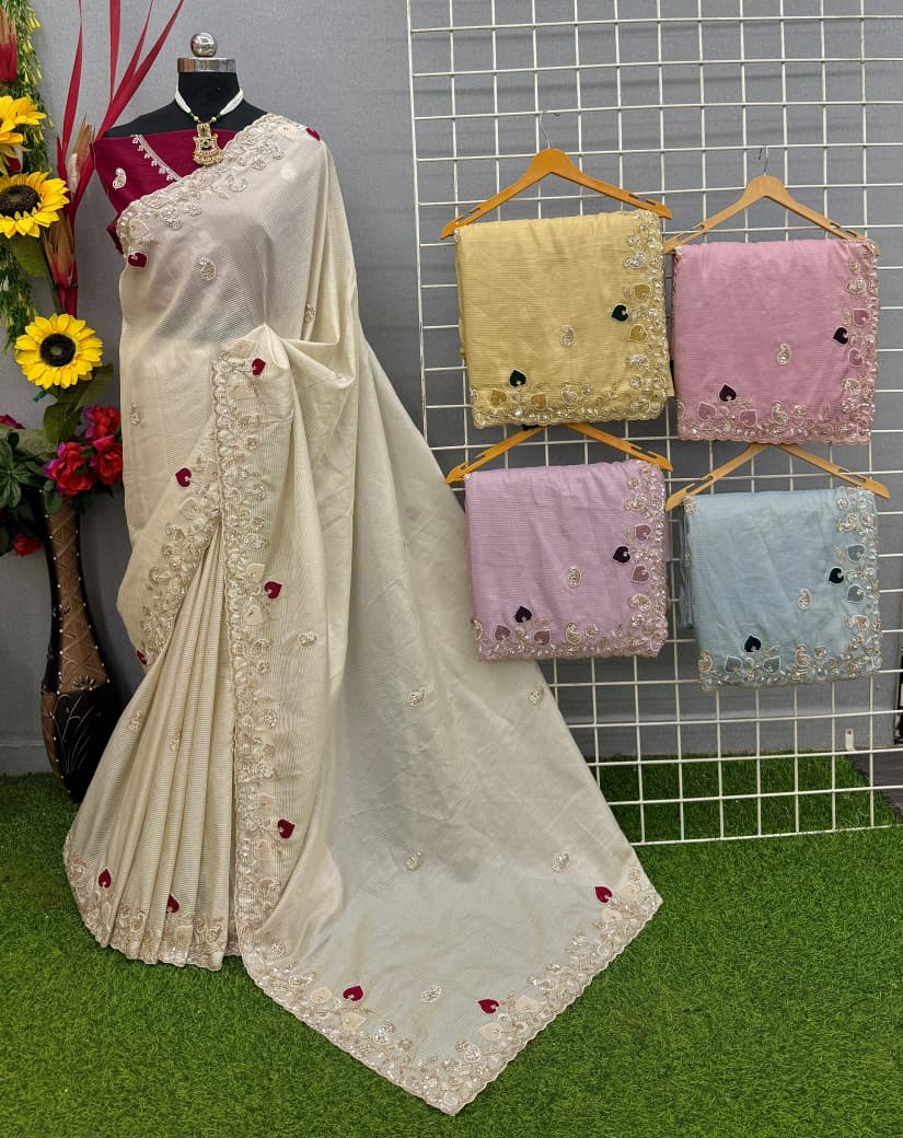 Elegant Embroidered Saree